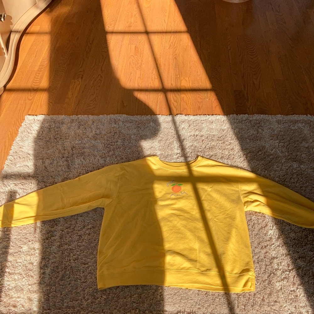 Just peachy yellow sweater